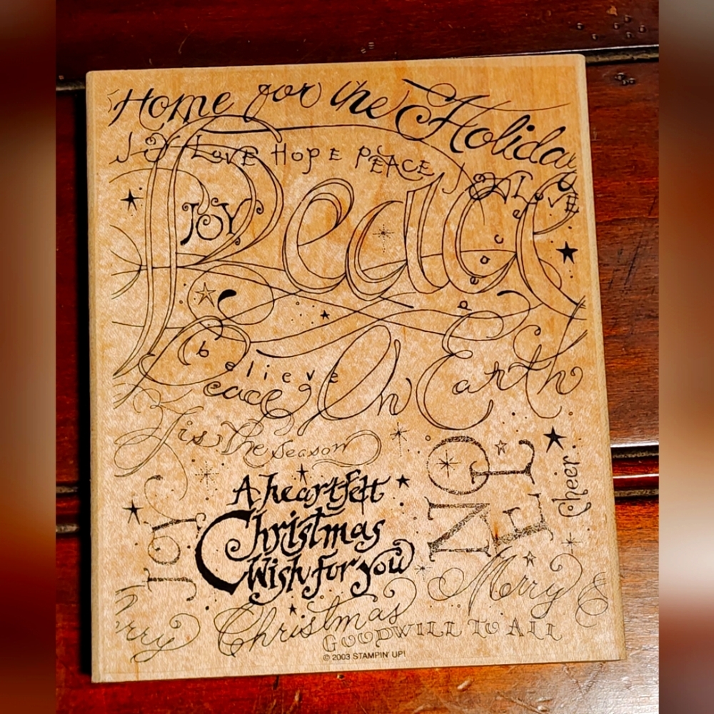 Stampin' Up! Holiday Peace Wooden Stamp Set - Picture 2 of 11